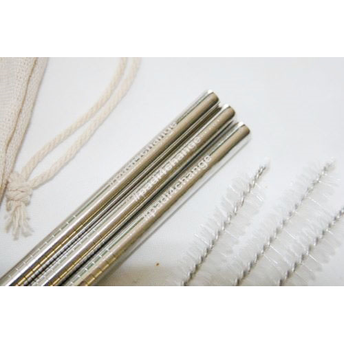 Straw - Metal - Straight, 3 Pack